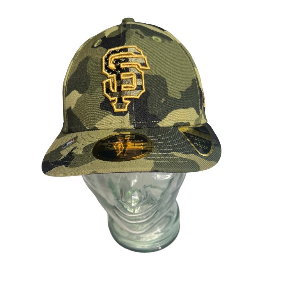 New Era San Francisco Giants Camo Hat with Gold Logo NWT